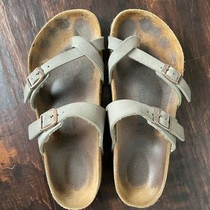 Tan Birkenstocks, size 37